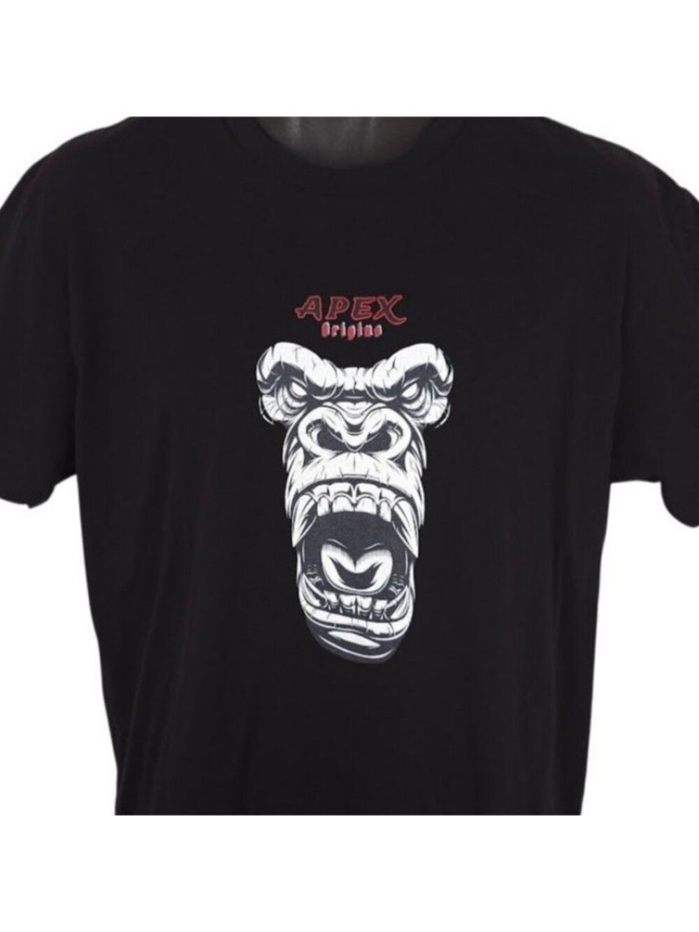 Gorilla T Shirt Mens Size Large Black Apex Origins If You Died Today Full Heart